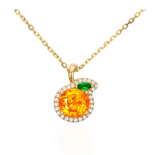 1.27ct 18K (Yellow) Spessartite Pendant (Chain Not Included)