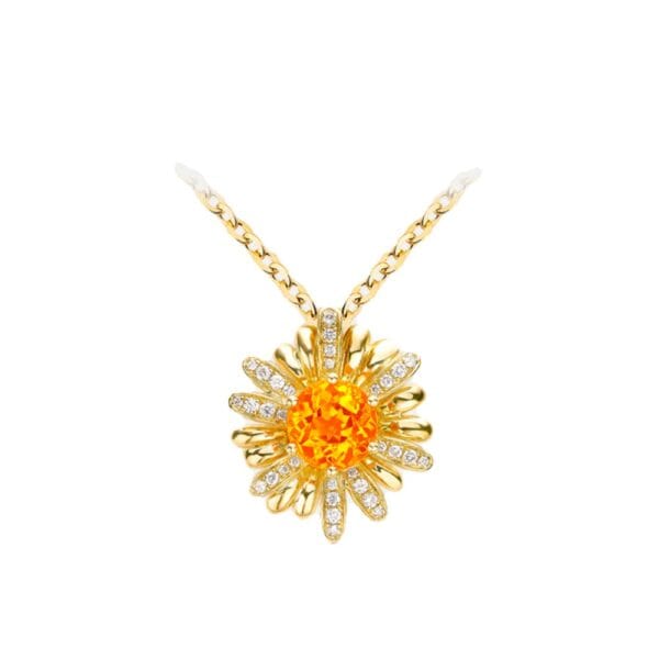 0.67ct 18K (Yellow) Spessartite Pendant (Chain Not Included)
