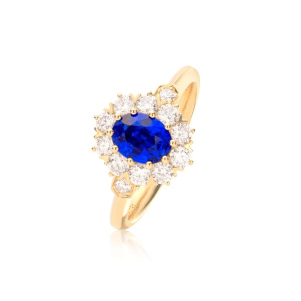 1.09ct 18K (Yellow) Sapphire Ring (Size 13)