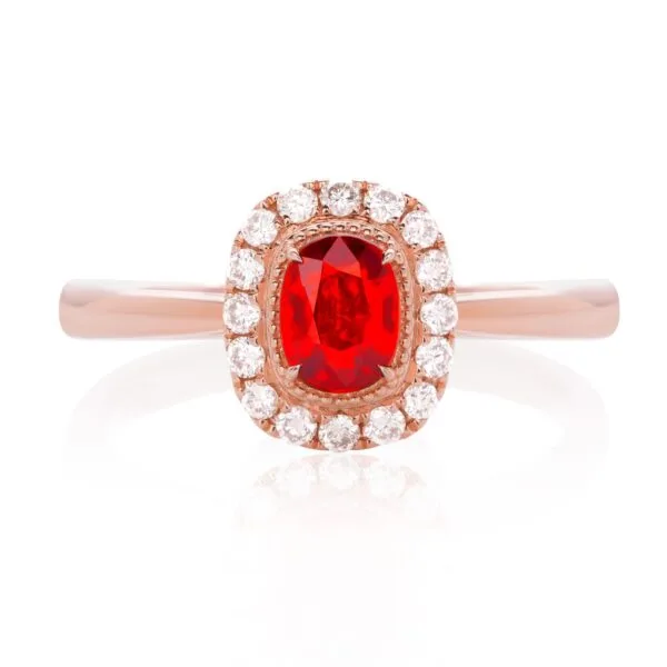 0.53ct 18K Red Ruby Ring (Size 13)